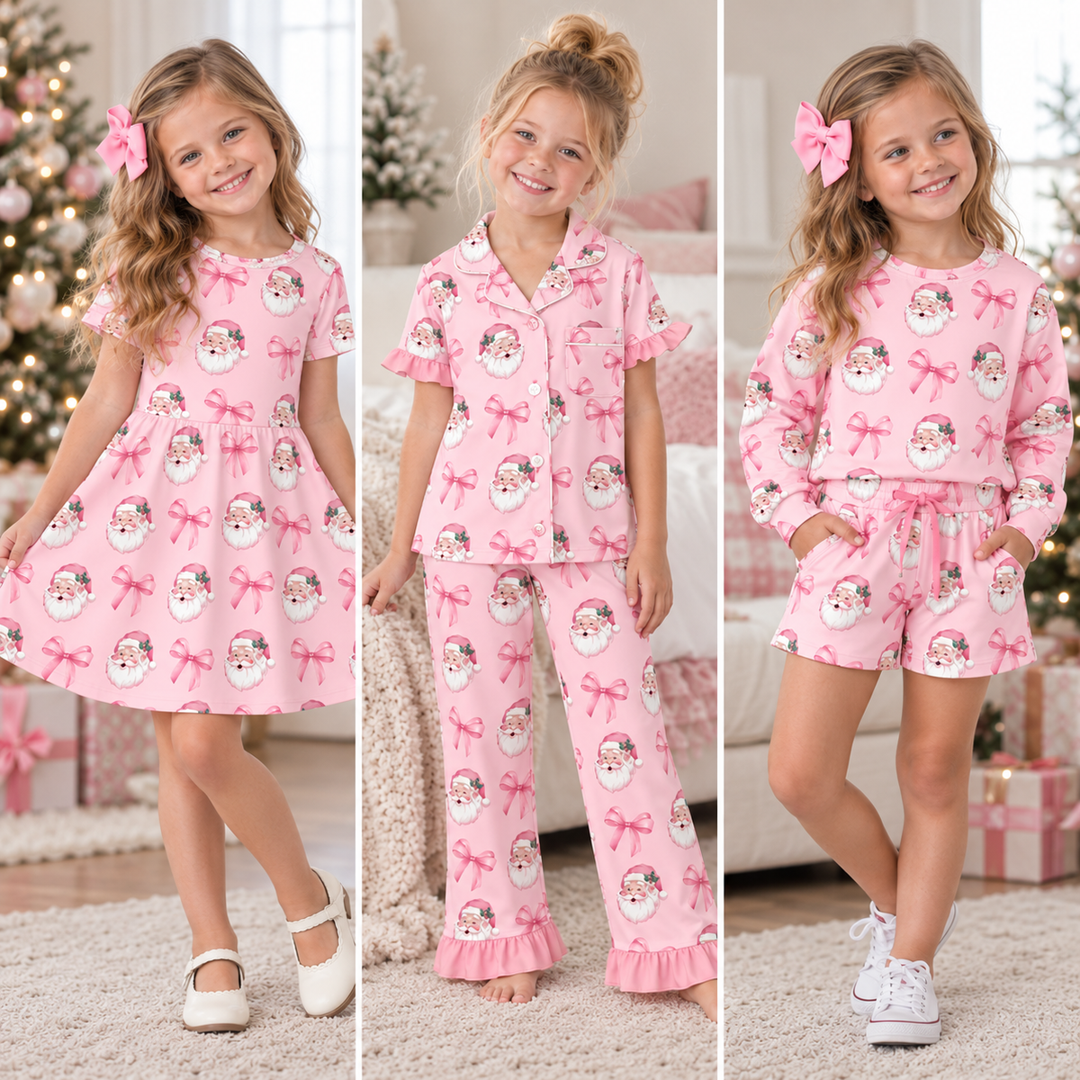 (Weekly Pre-Order)Sisters Christmas Print Dress,Set&Pajamas(Ends 9.28)