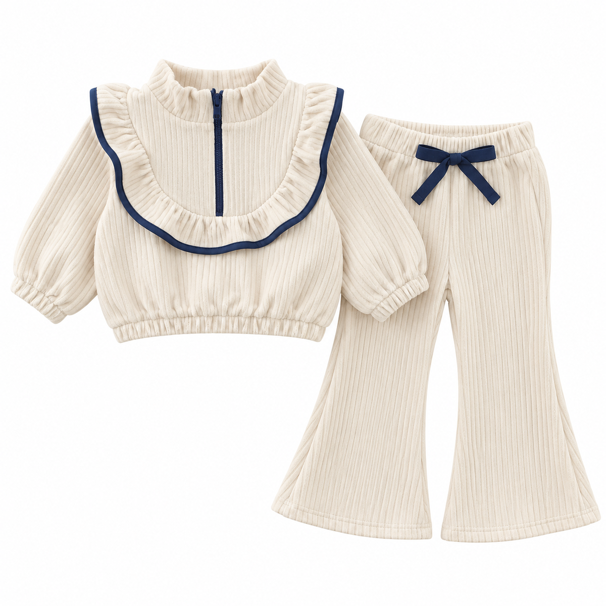 (Pre Order 2 Weeks)Girls Fall Corduroy Ruffle Outfit Set