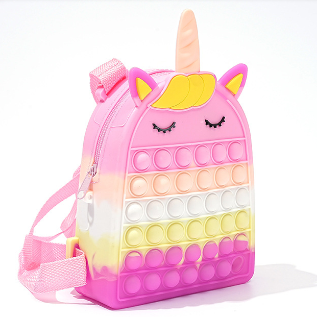 (Pre Order)Girls Silicone Unicorn Backpack