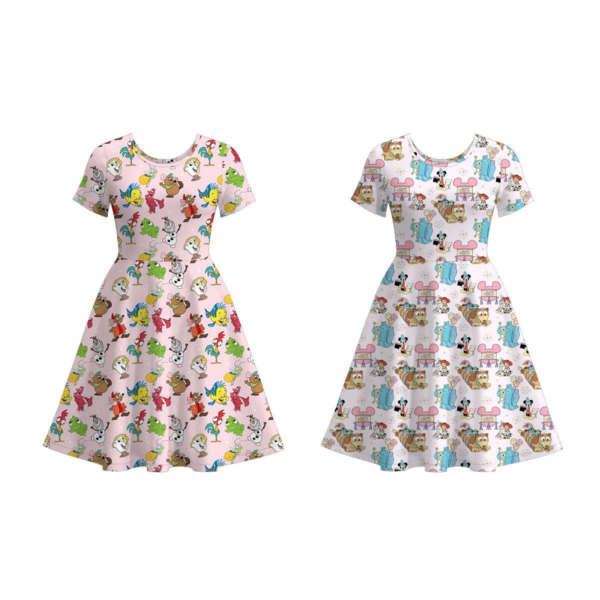 (Pre Order) Adults Spring and Summer Cartoon Print Dress