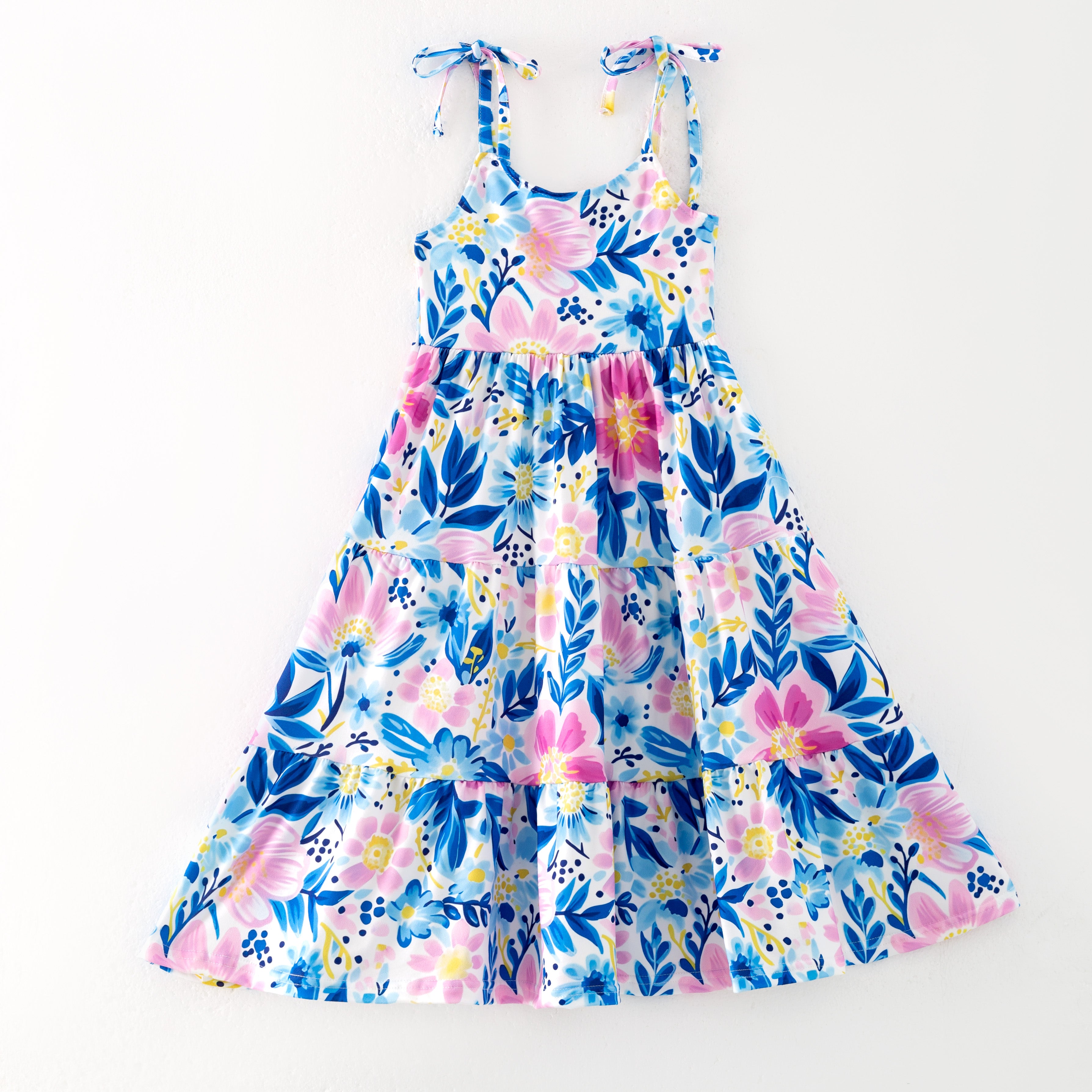 (Pre Order,Prepack Zone)Girls Spring&Summer Floral Print MAXI Dress(Mix Size)