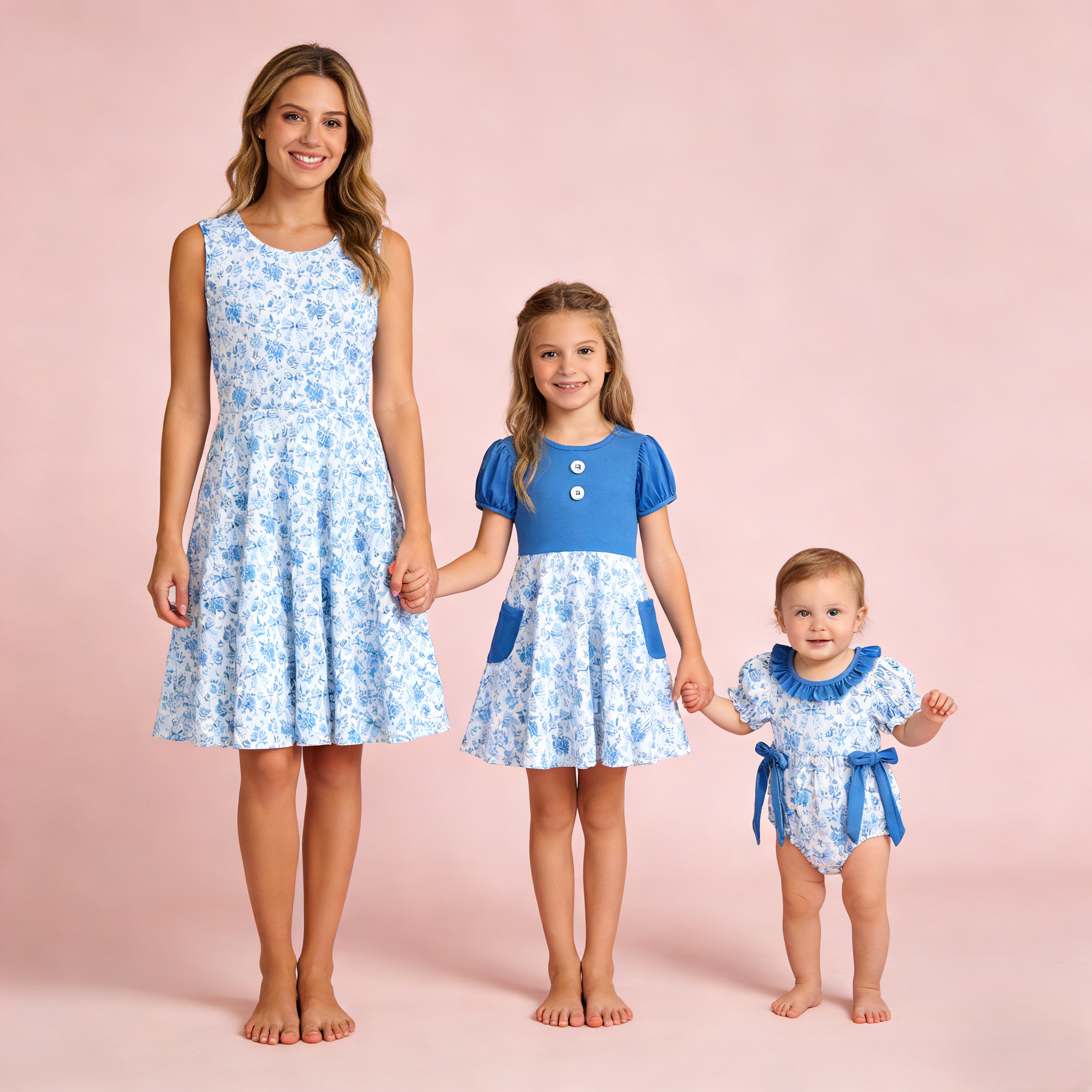 (Pre Order,Prepack Zone)Family Floral Print Dress&Romper