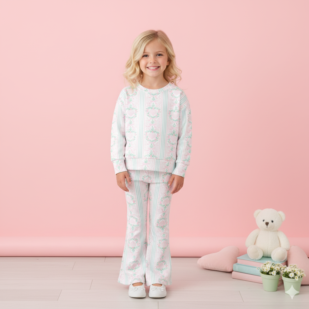 (Pre Order,Prepack Zone)Girls Valentine's Day Print Set(Mix Size)