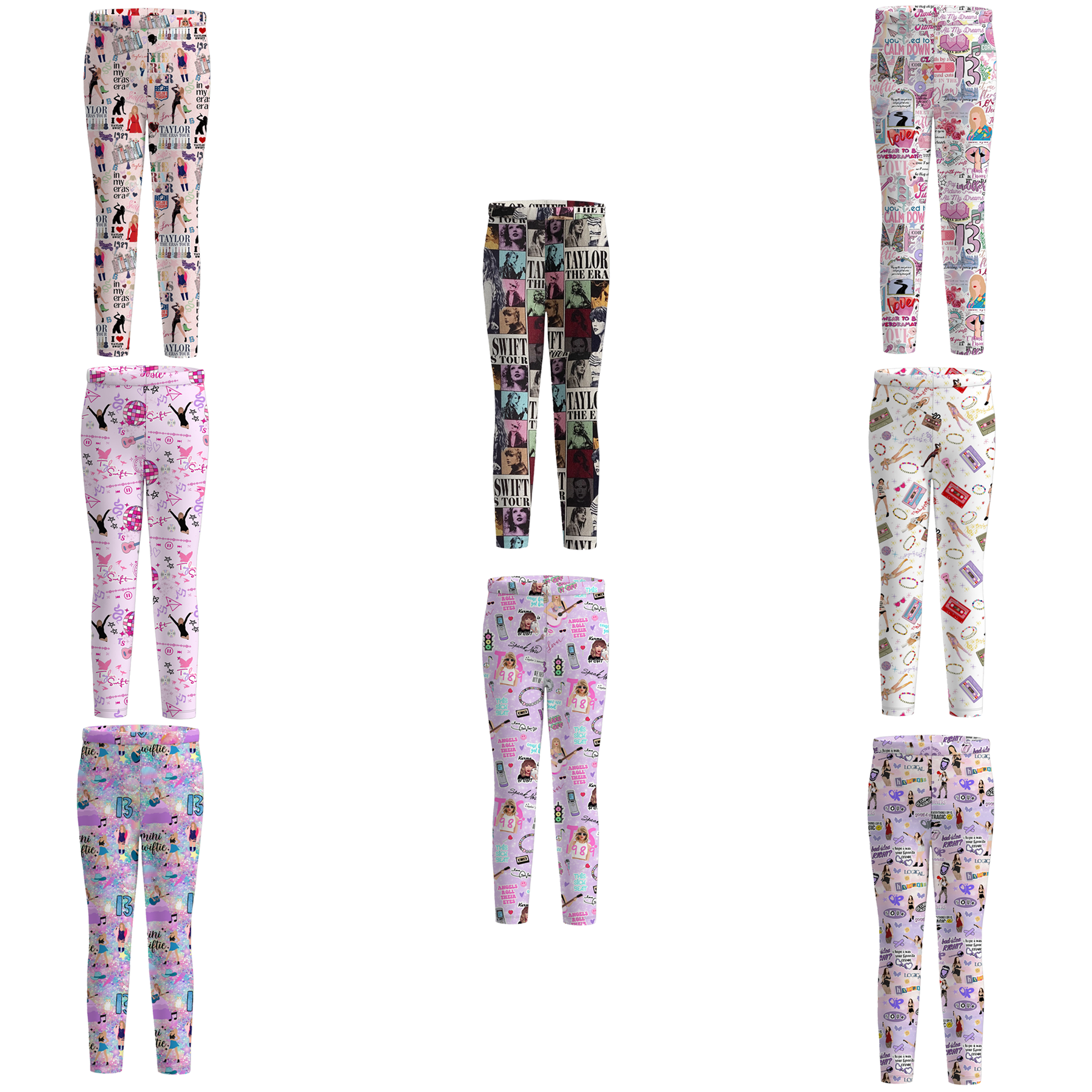 (Pre Order)Girls TS Print Leggings