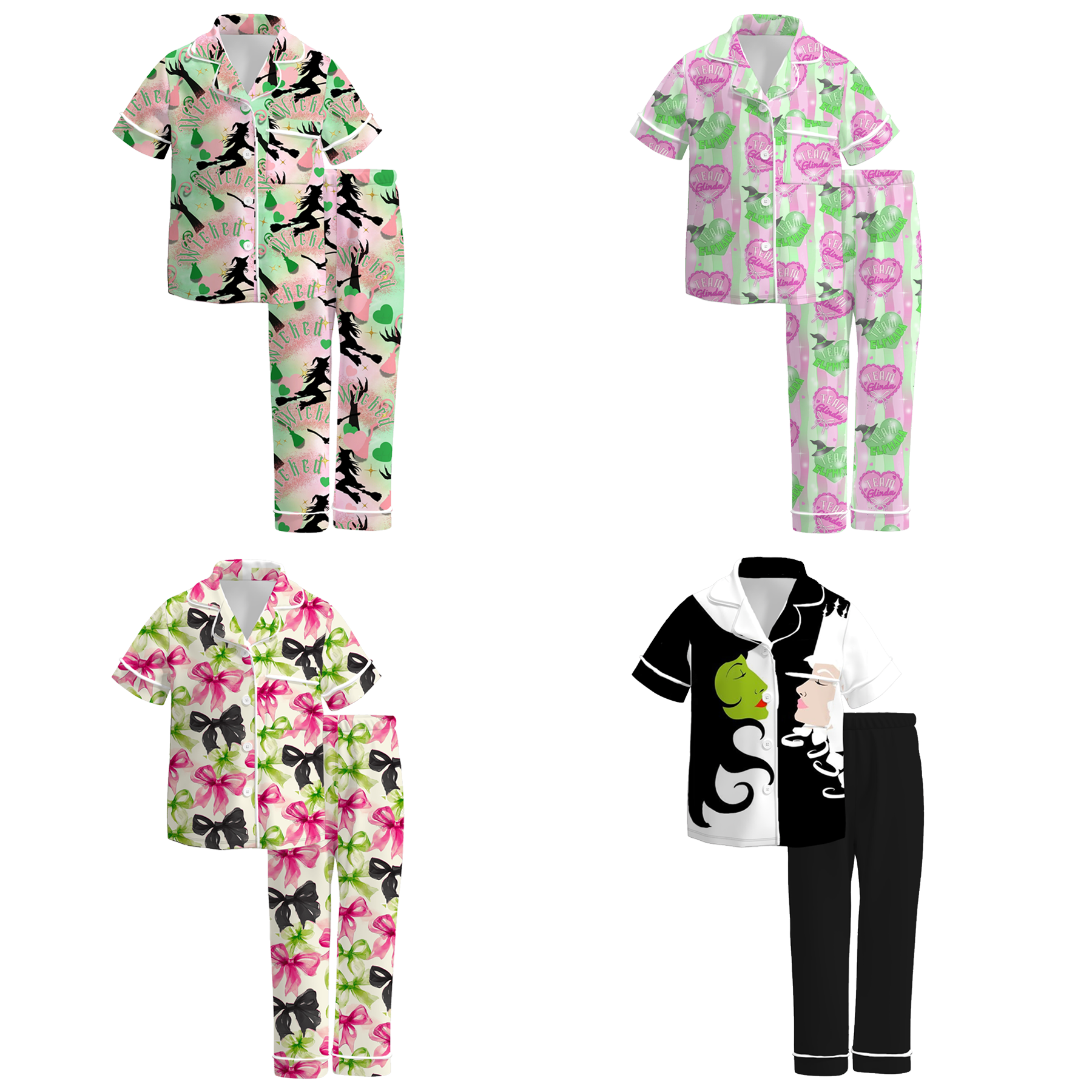 (Pre Order)Girls Spring and Summer Movie Character Print Pajamas