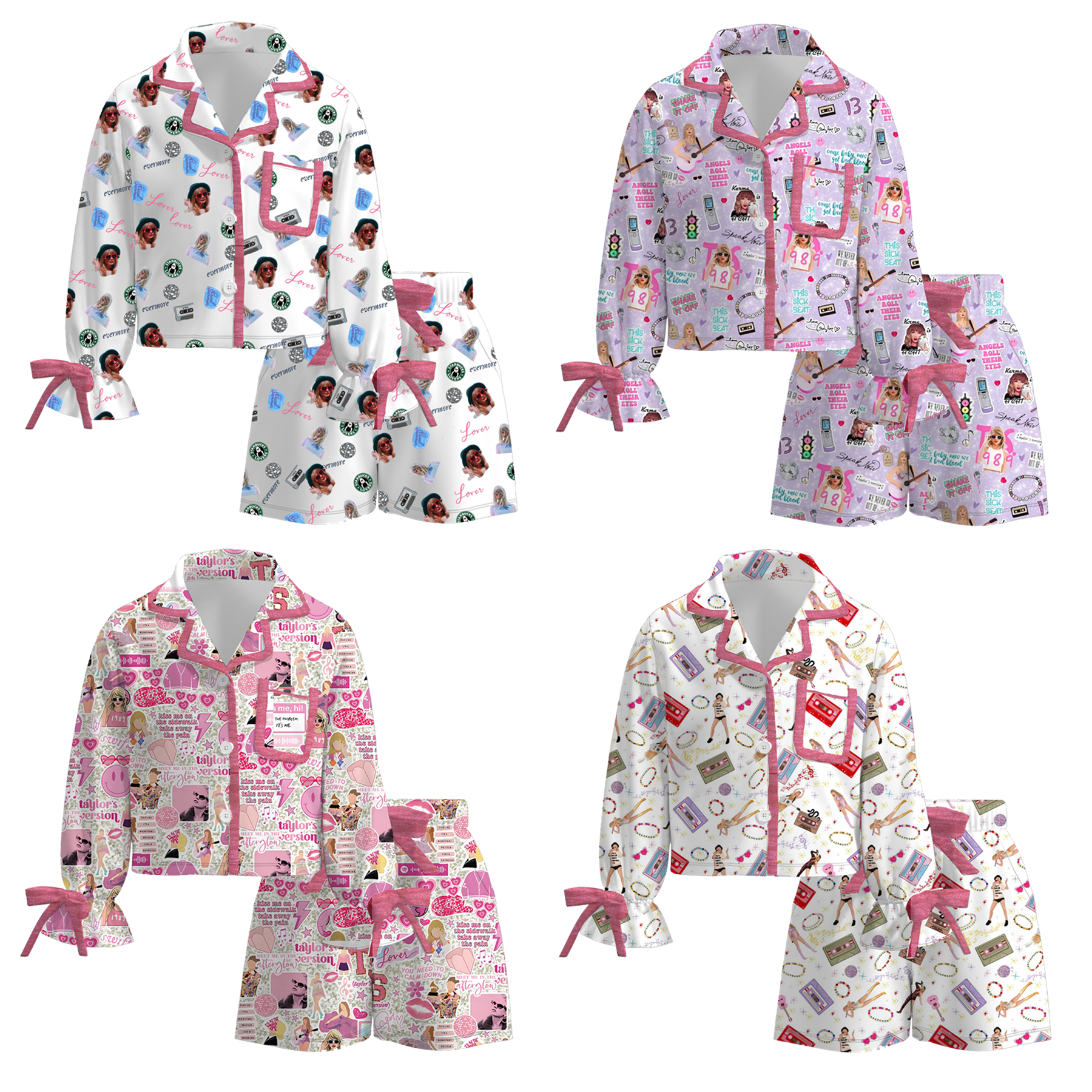 (Pre Order)Girls TS Print Pajamas