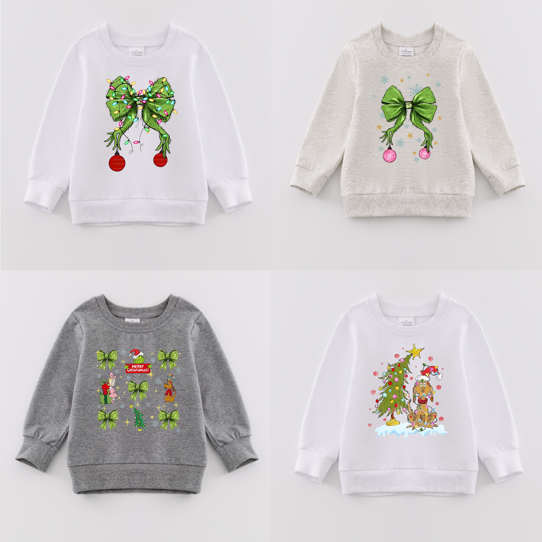(Pre Order)Girls Christmas Print Sweatshirt