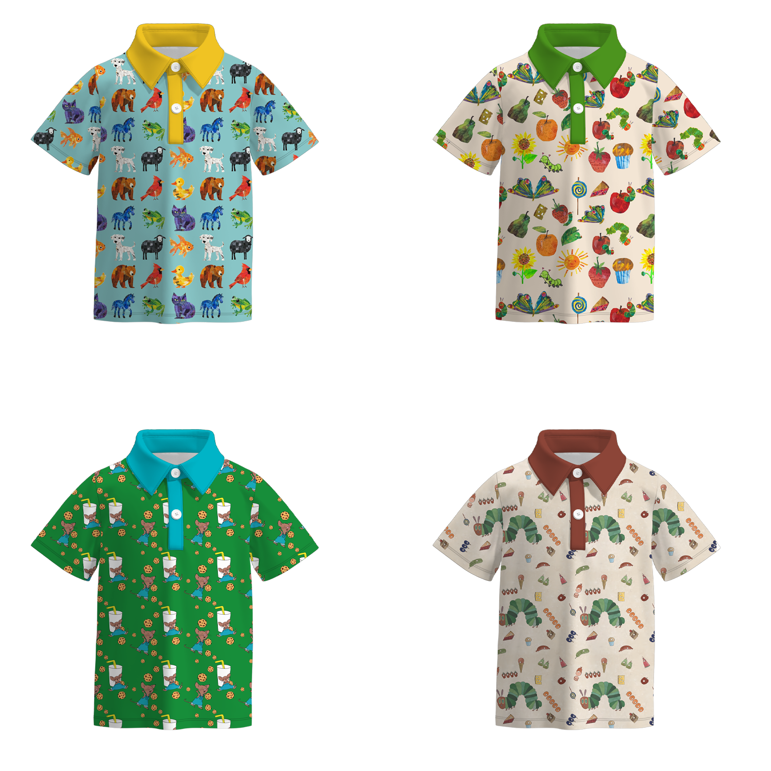 (Pre Order)Boys Spring and Summer Brown Bear Print Top