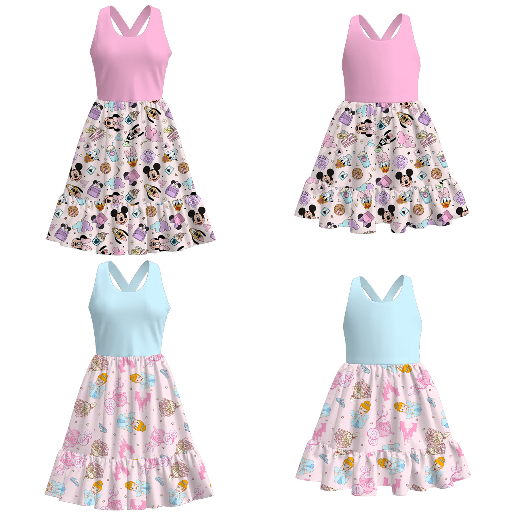 (Pre Order)Mommy and Me Spring&Summer Princess Print Dress