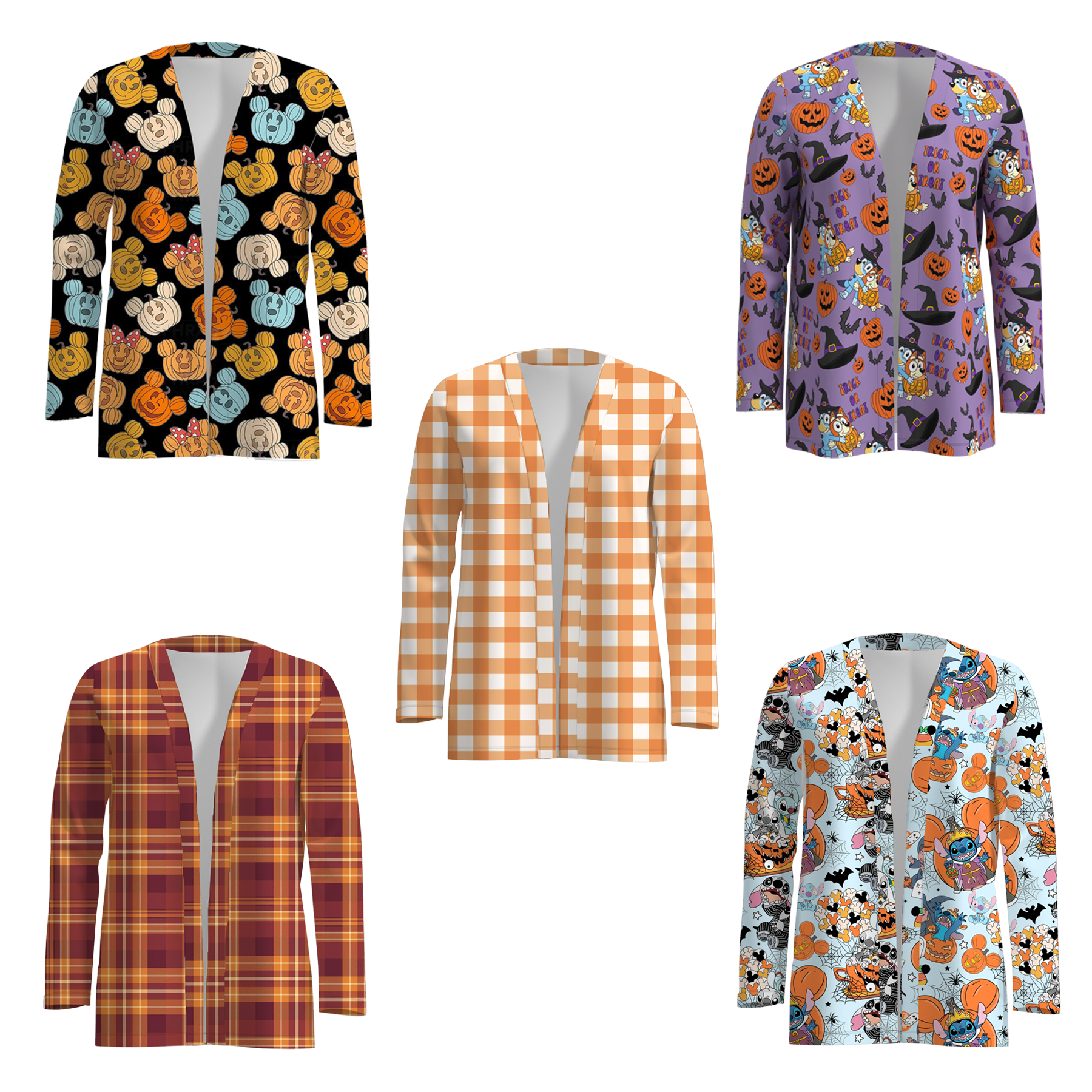 (Pre Order)Adults Halloween Print Cardigan