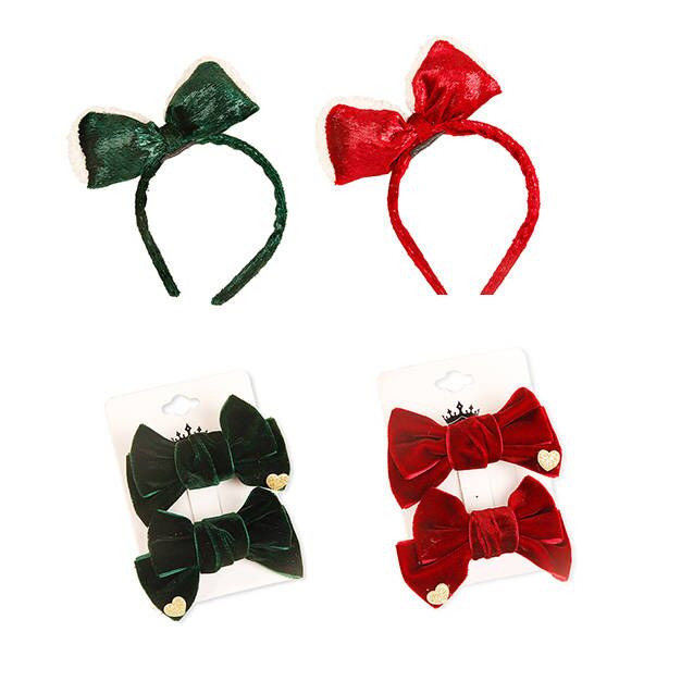 (Pre Order)Girls Christmas Headband and Hairclip