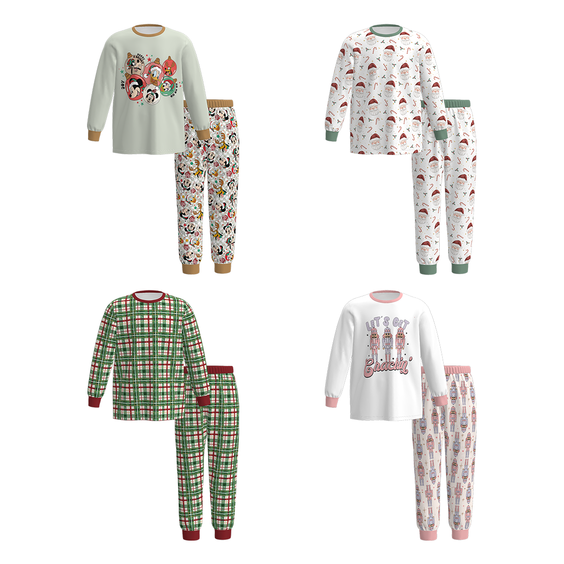 (Pre Order)Adults Christmas Cartoon Print Pajamas