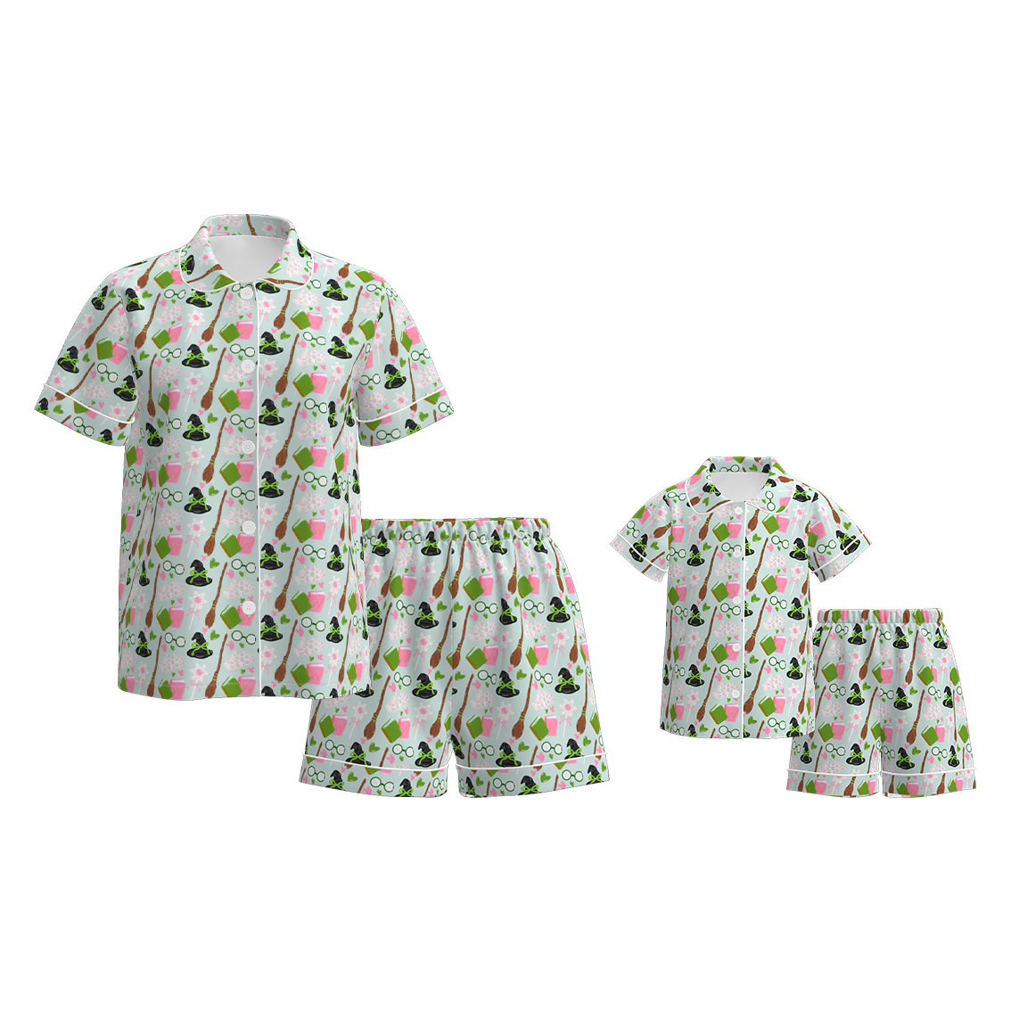 (Pre Order)Mommy and Me Witch Print Pajamas
