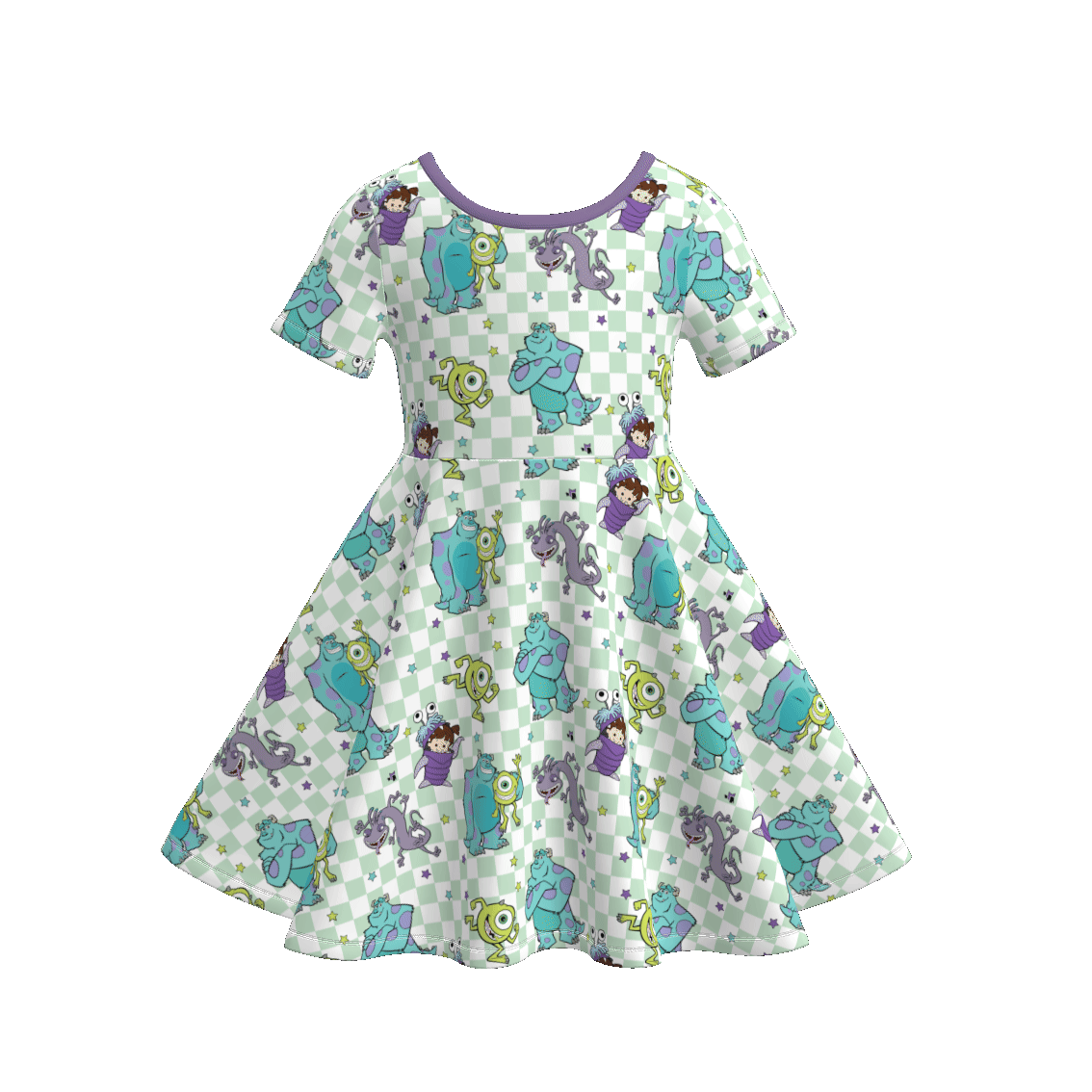 (Pre Order)Girls Spring and Summer Cartoon Print Dress