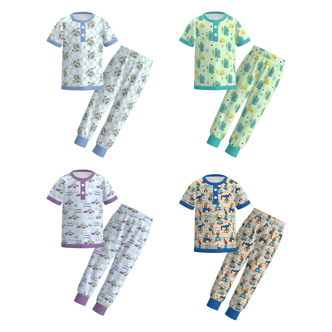 (Pre Order)Boys Spring and Summer Cartoon Print Pajamas