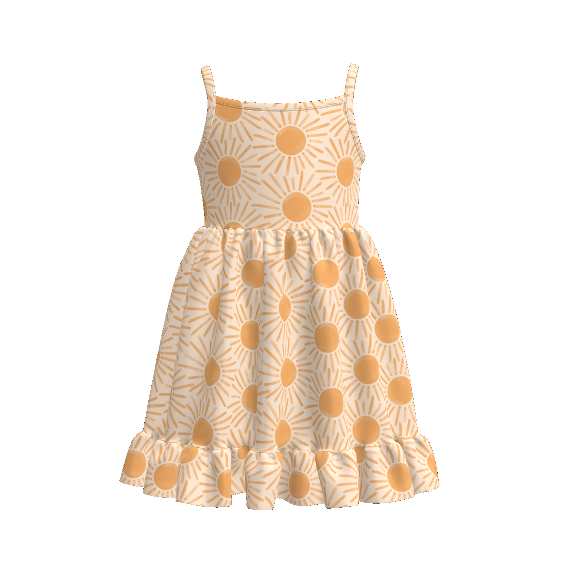 (Pre Order)Girls Spring and Summer Print Slip Dress