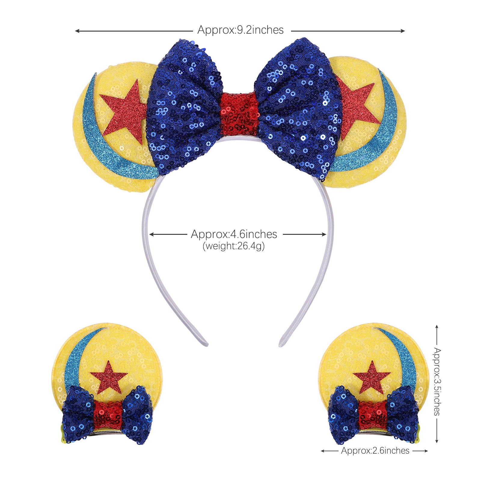 (Pre Order)Sparkly Bow Headband Princess Cartoon Hair Accessory
