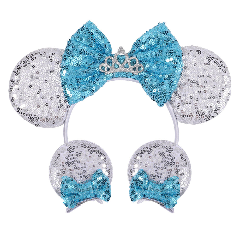 (Pre Order)Sparkly Bow Headband Princess Cartoon Hair Accessory