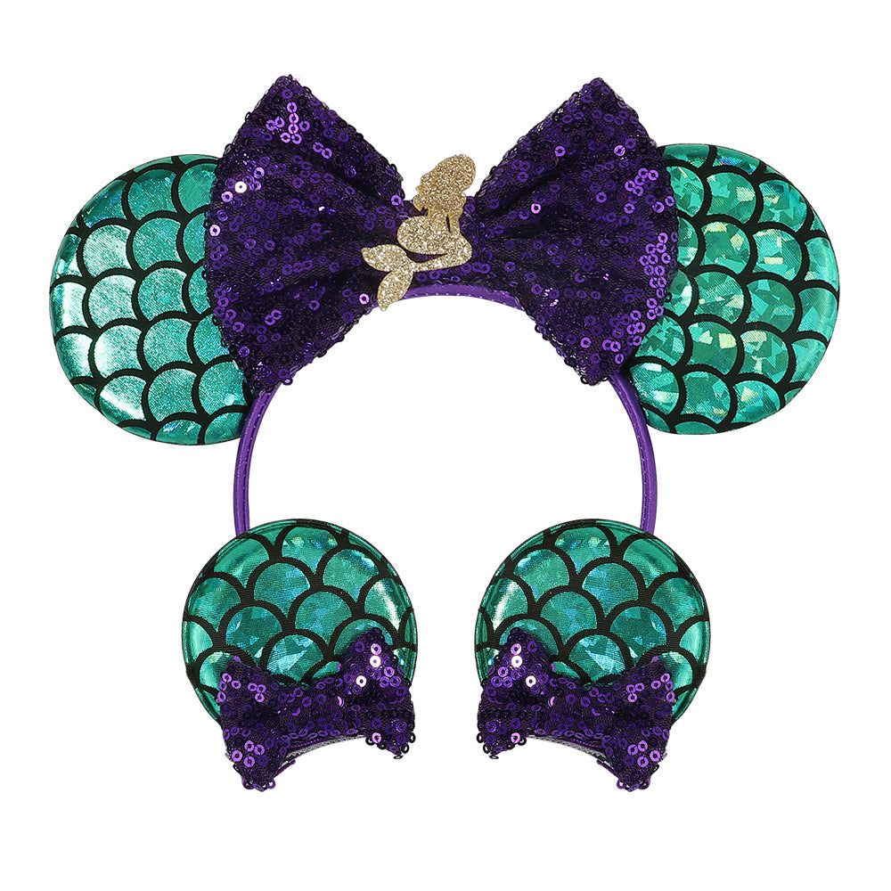 (Pre Order)Sparkly Bow Headband Princess Cartoon Hair Accessory