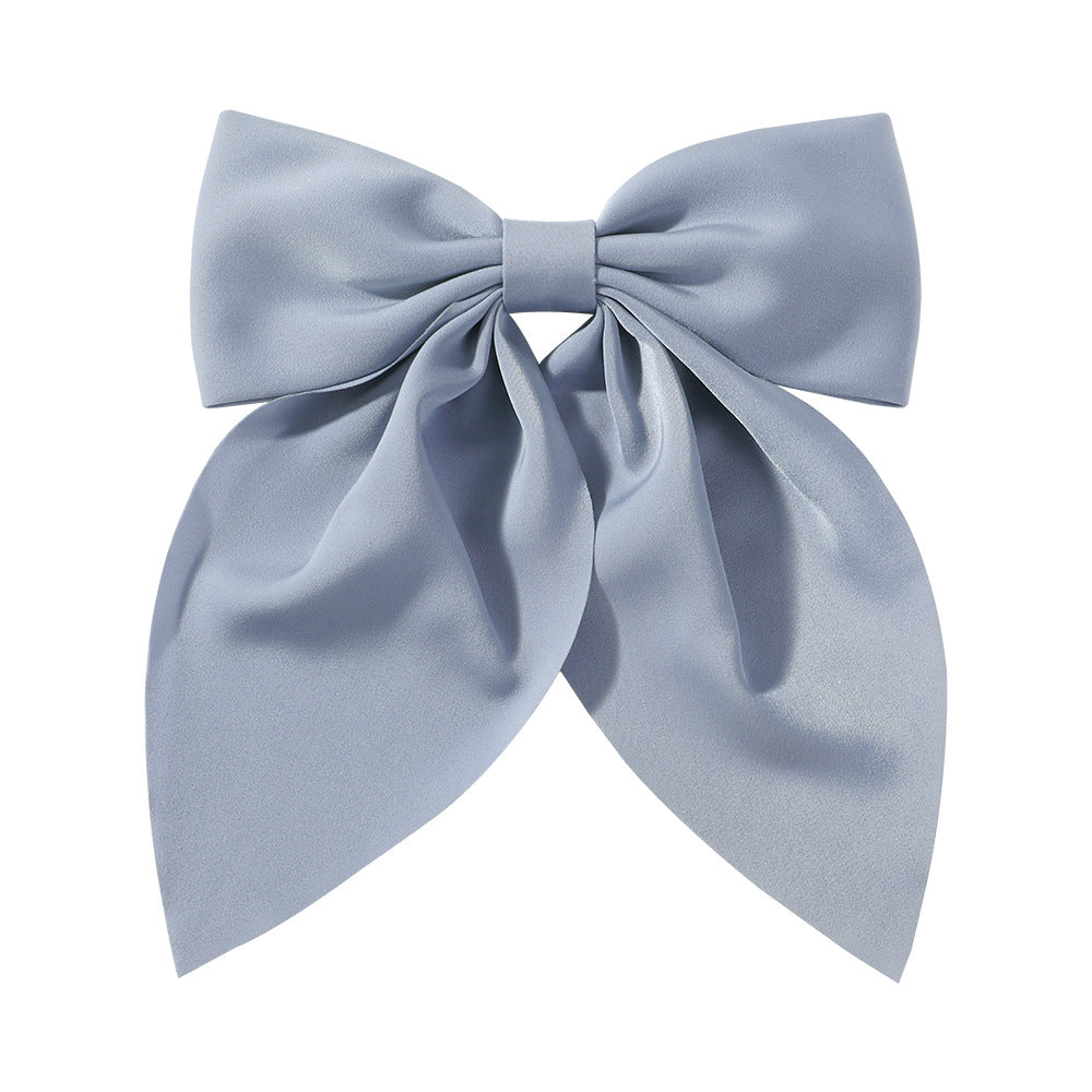 (Pre Order)Elegant Solid Color Large Bow Hair Clip