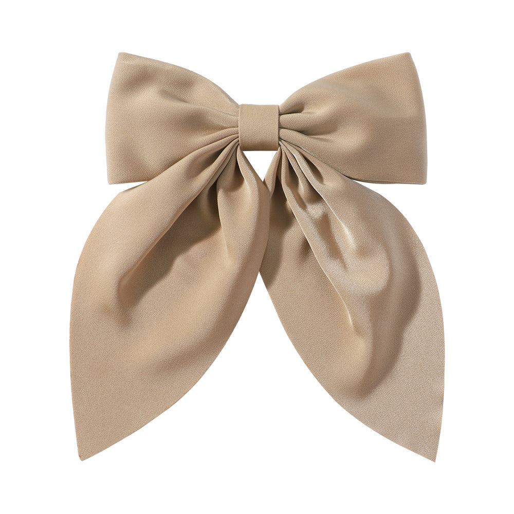 (Pre Order)Elegant Solid Color Large Bow Hair Clip