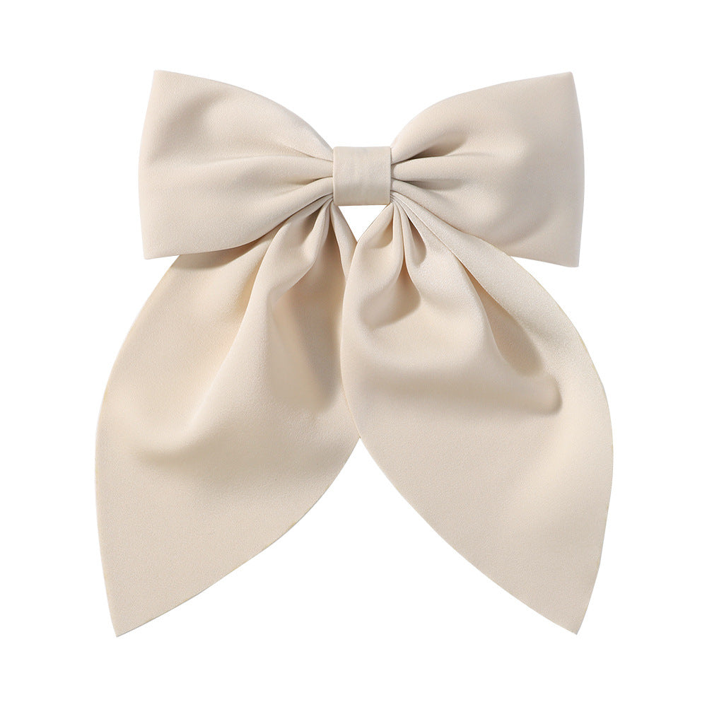 (Pre Order)Elegant Solid Color Large Bow Hair Clip