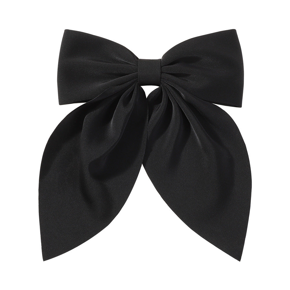 (Pre Order)Elegant Solid Color Large Bow Hair Clip