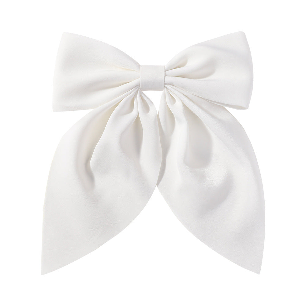 (Pre Order)Elegant Solid Color Large Bow Hair Clip
