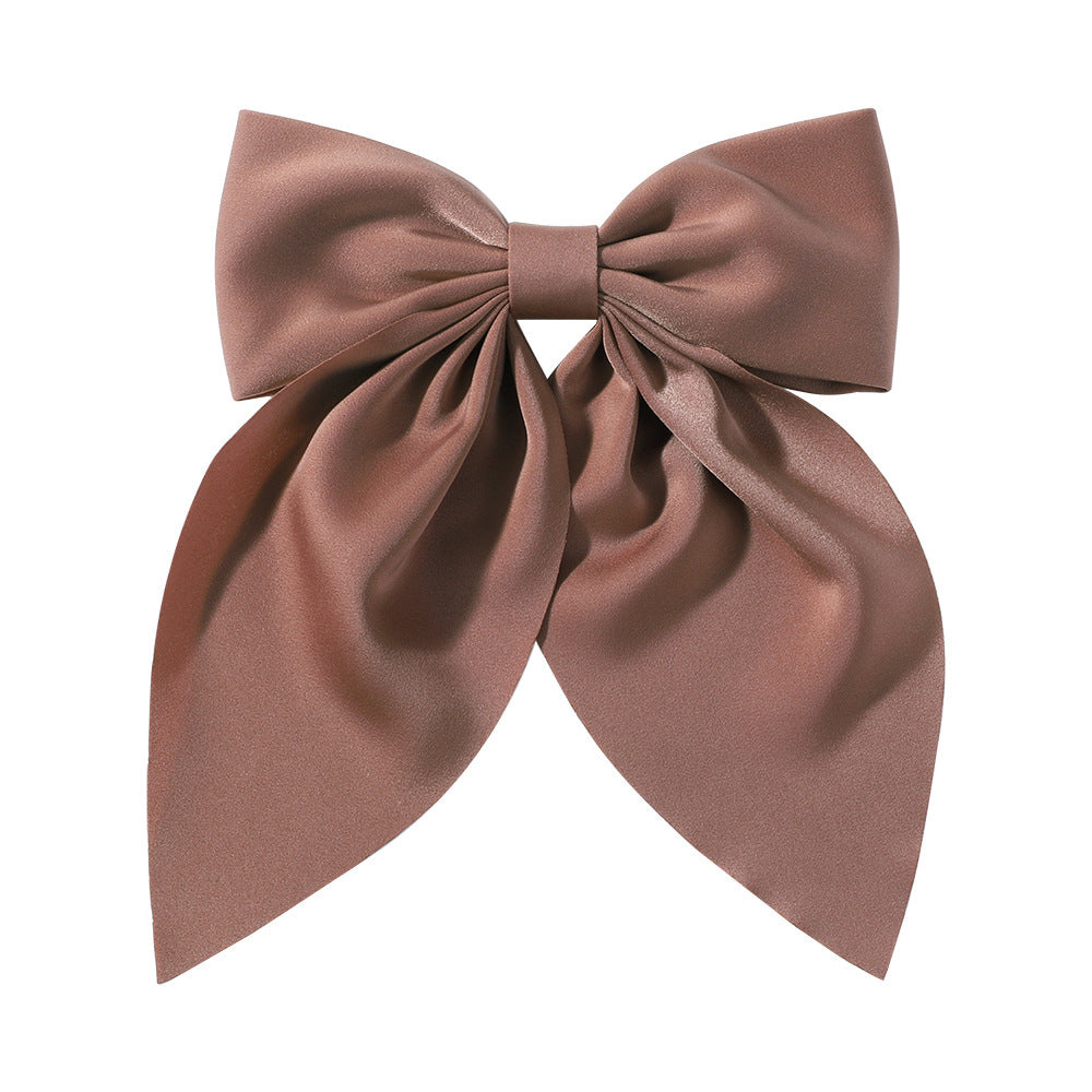 (Pre Order)Elegant Solid Color Large Bow Hair Clip