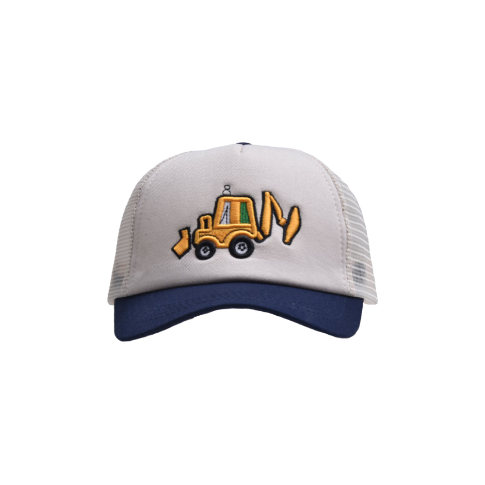 (Pre Order)Kid's Bulldozer Embroidered Mesh Baseball Cap