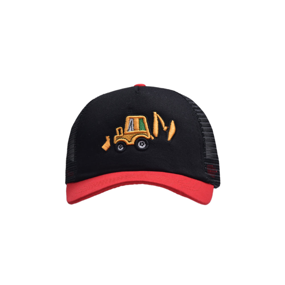 (Pre Order)Kid's Bulldozer Embroidered Mesh Baseball Cap