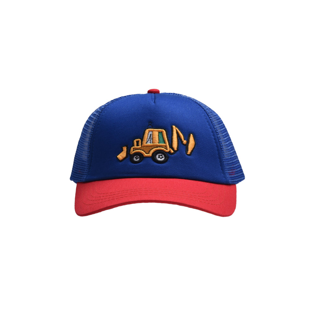 (Pre Order)Kid's Bulldozer Embroidered Mesh Baseball Cap