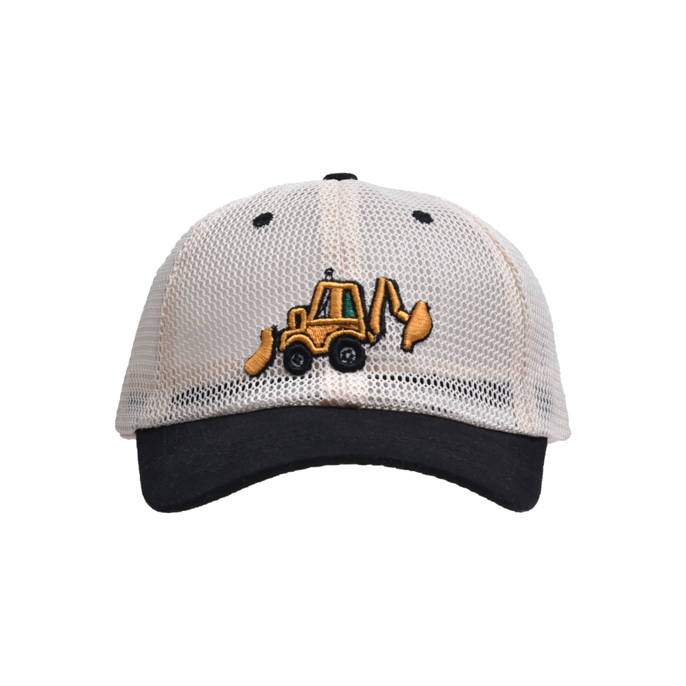 (Pre Order)Kid's Bulldozer Embroidered Mesh Baseball Cap