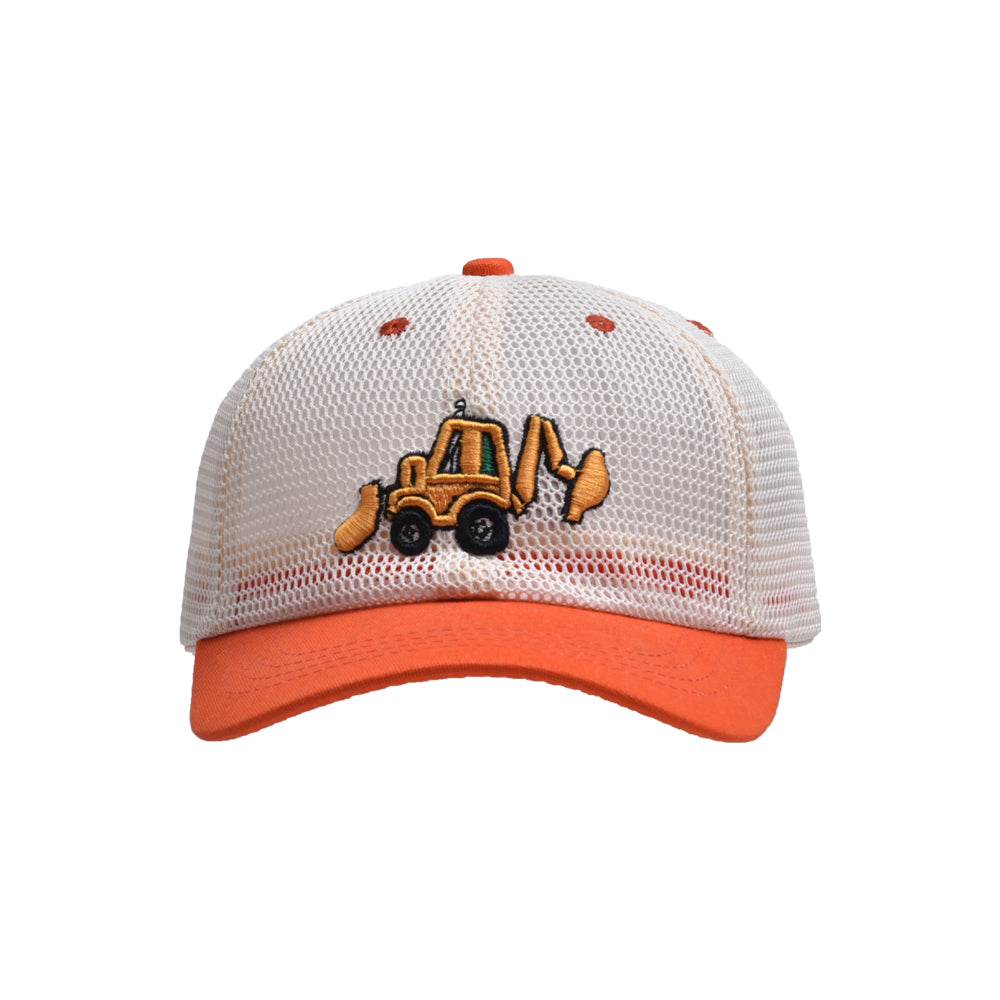 (Pre Order)Kid's Bulldozer Embroidered Mesh Baseball Cap