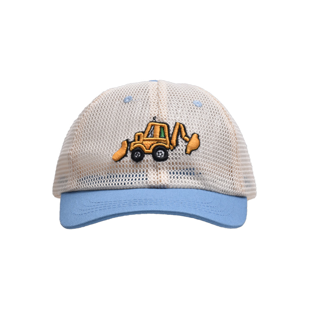 (Pre Order)Kid's Bulldozer Embroidered Mesh Baseball Cap