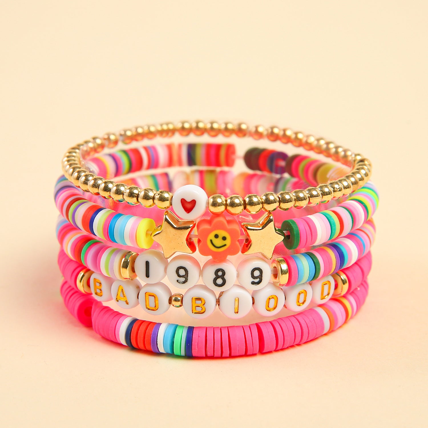 (Pre Order)TS Seed Beads Polymer Clay Bracelet Set