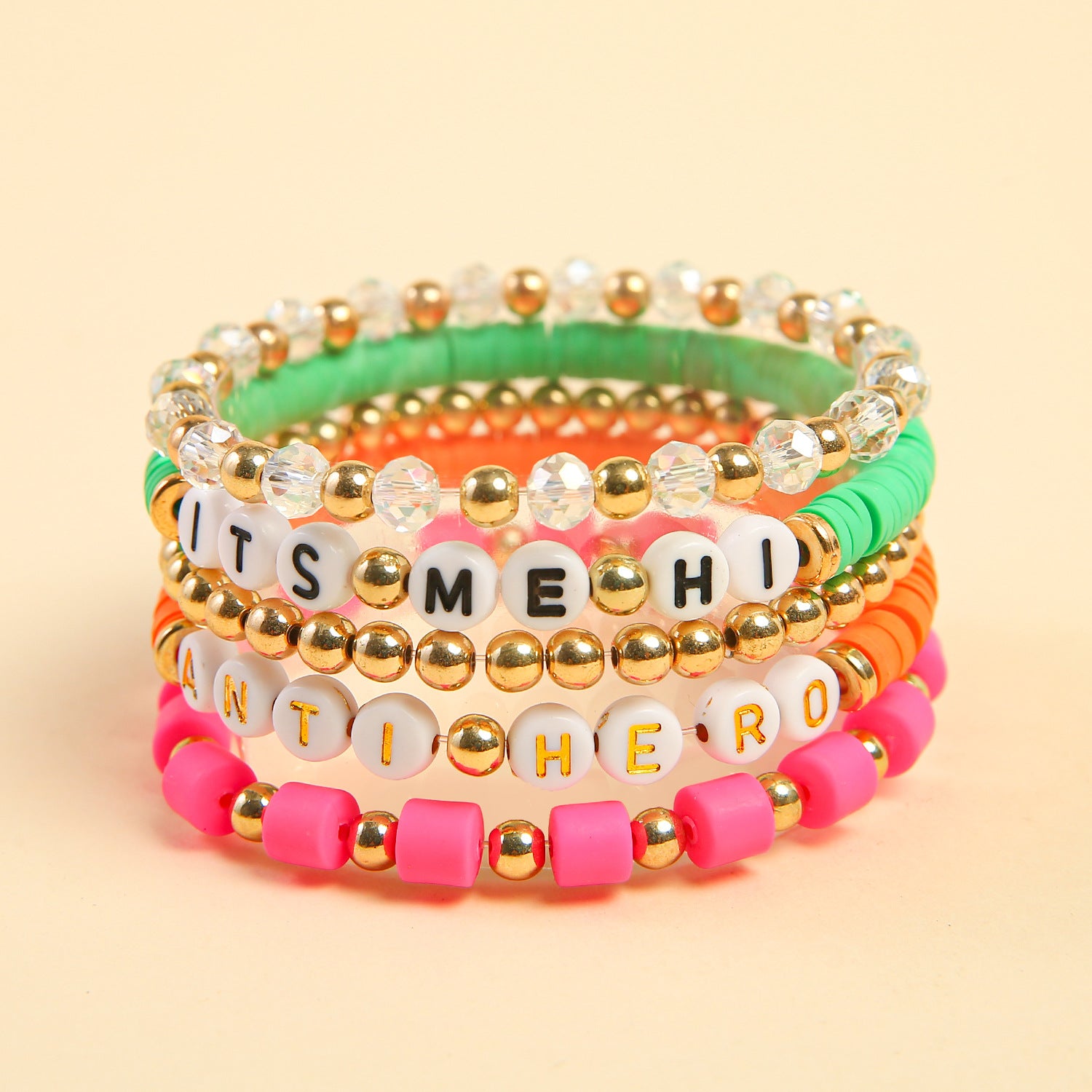 (Pre Order)TS Seed Beads Polymer Clay Bracelet Set