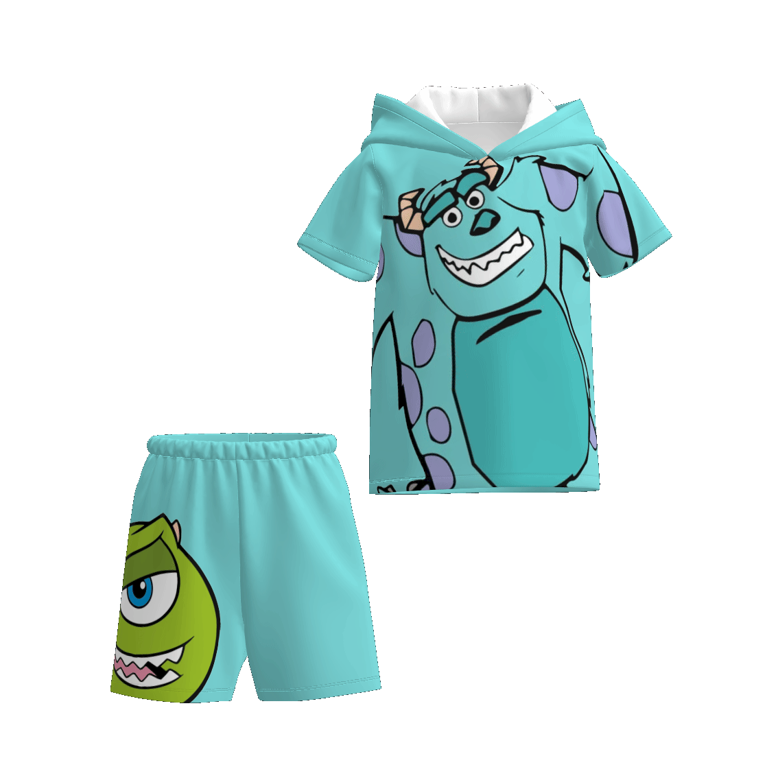 (Pre Order)Boys Spring and Summer Cartoon Print Hoodie Set