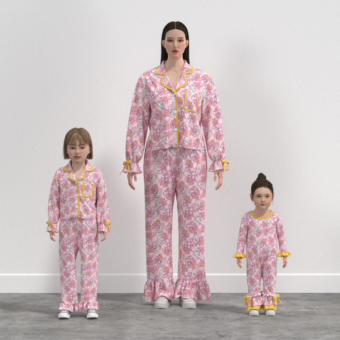 (Pre Order)Family Christmas Print Pajamas&Romper