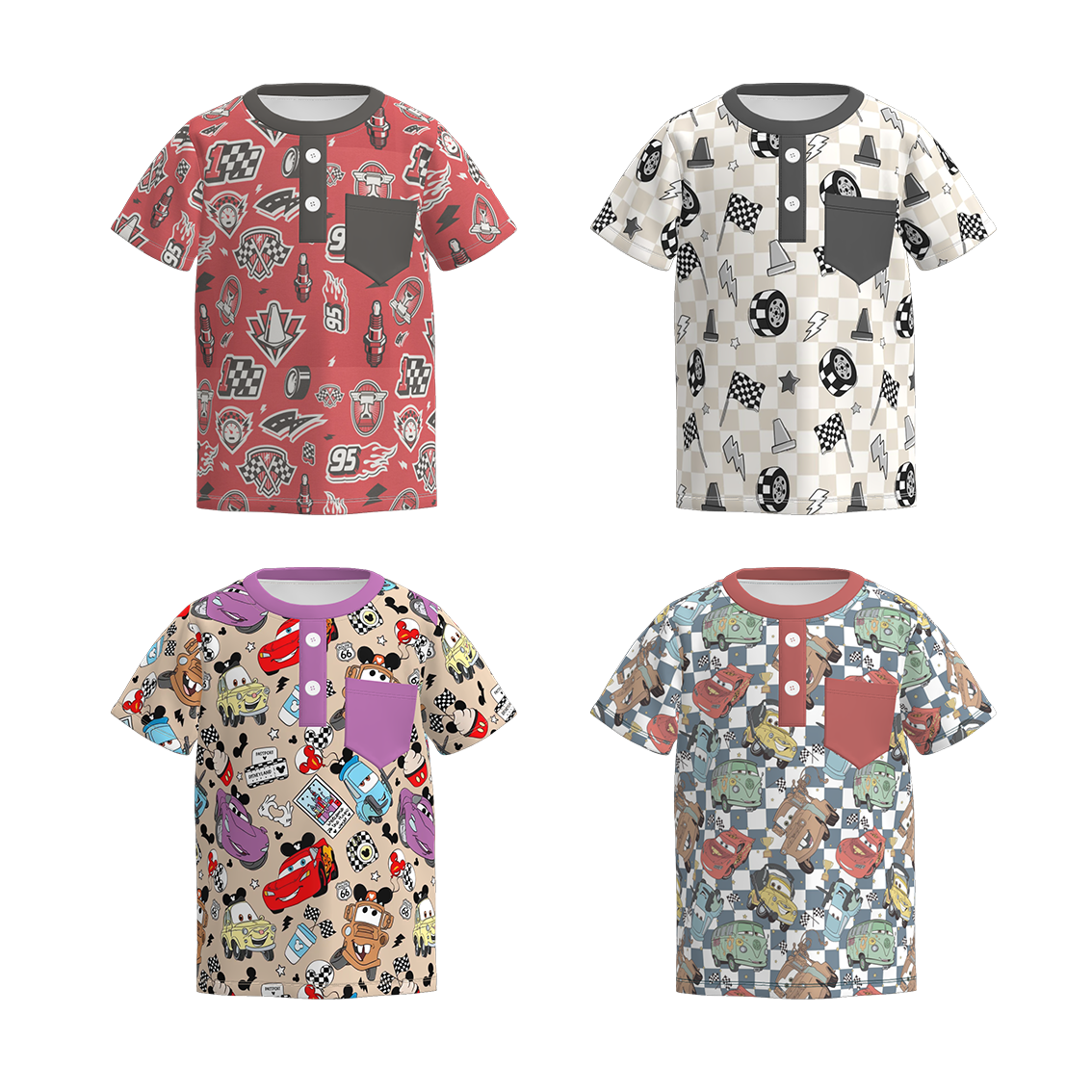 (Pre Order)Boys Spring and Summer Cartoon Print Top