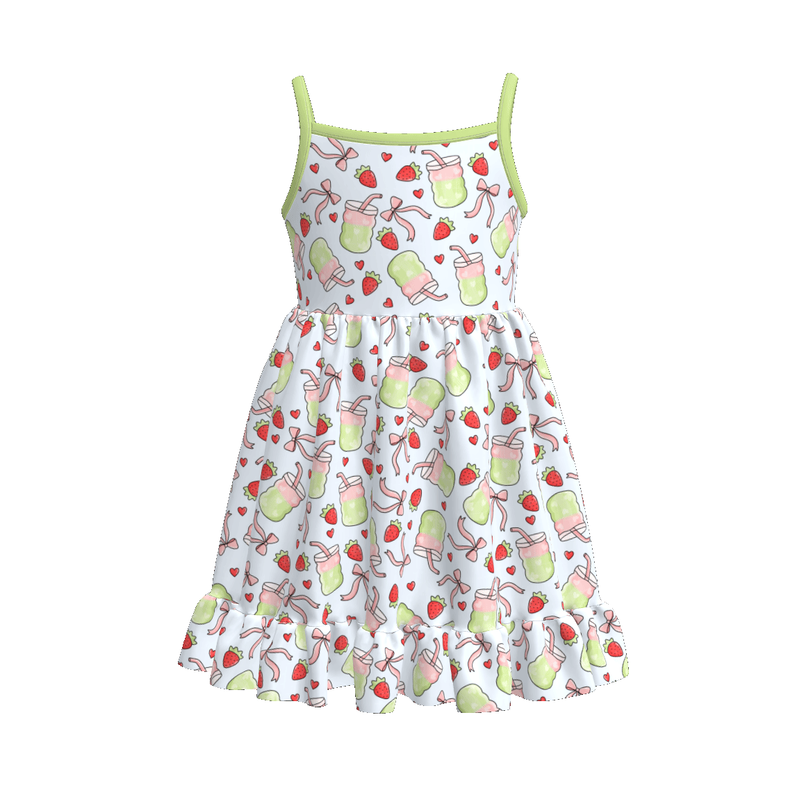 (Pre Order)Girls Spring and Summer Print Slip Dress