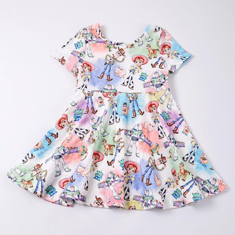 cartoon print design dress PRE ORDERGirls Cartoon Print Dress