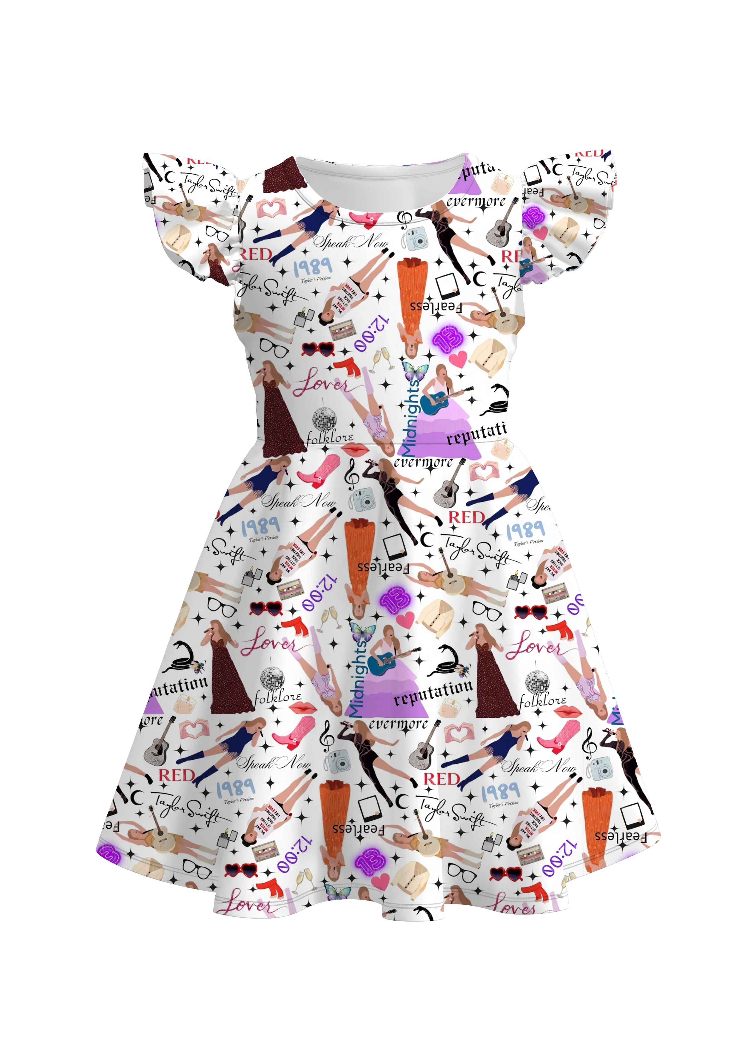 (Pre Order)girls TS flying sleeves dress