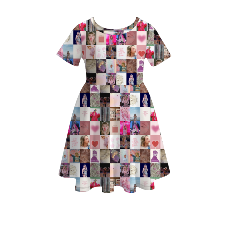 (Pre Order)girls TS print twirl dress