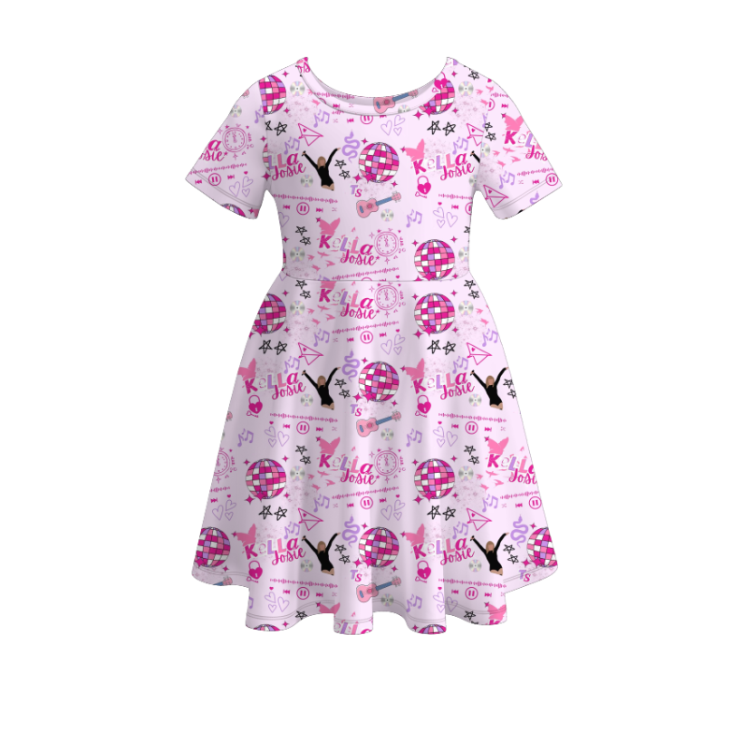 (Pre Order)girls TS print twirl dress