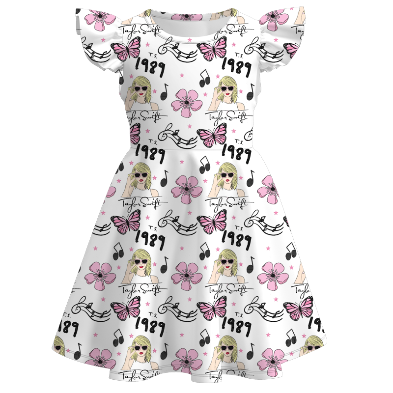 (Pre Order)girls TS flying sleeves dress