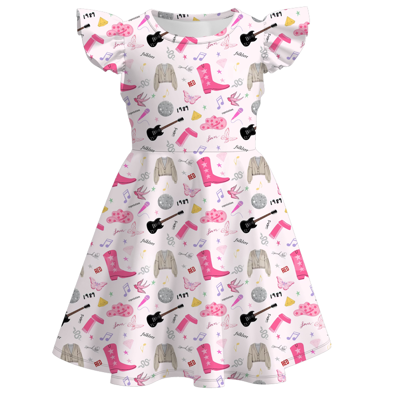(Pre Order)girls TS flying sleeves dress