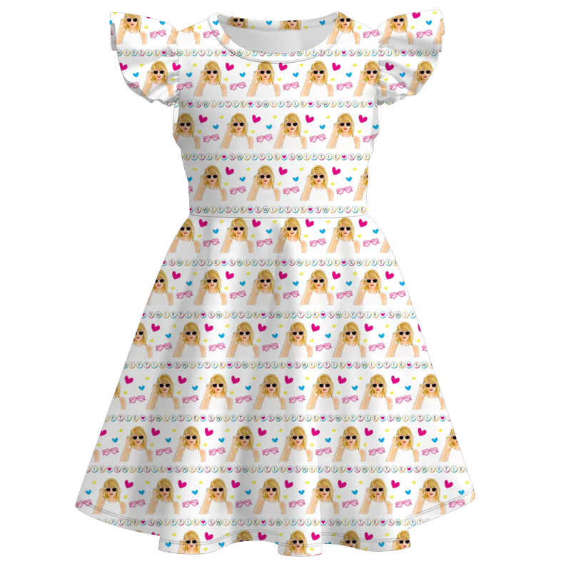 (Pre Order)girls TS flying sleeves dress