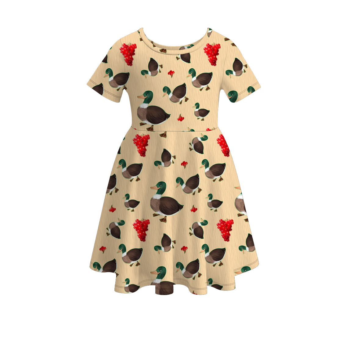 (Pre Order)Exclusive Summer Girls Migration Print Twirl Dress