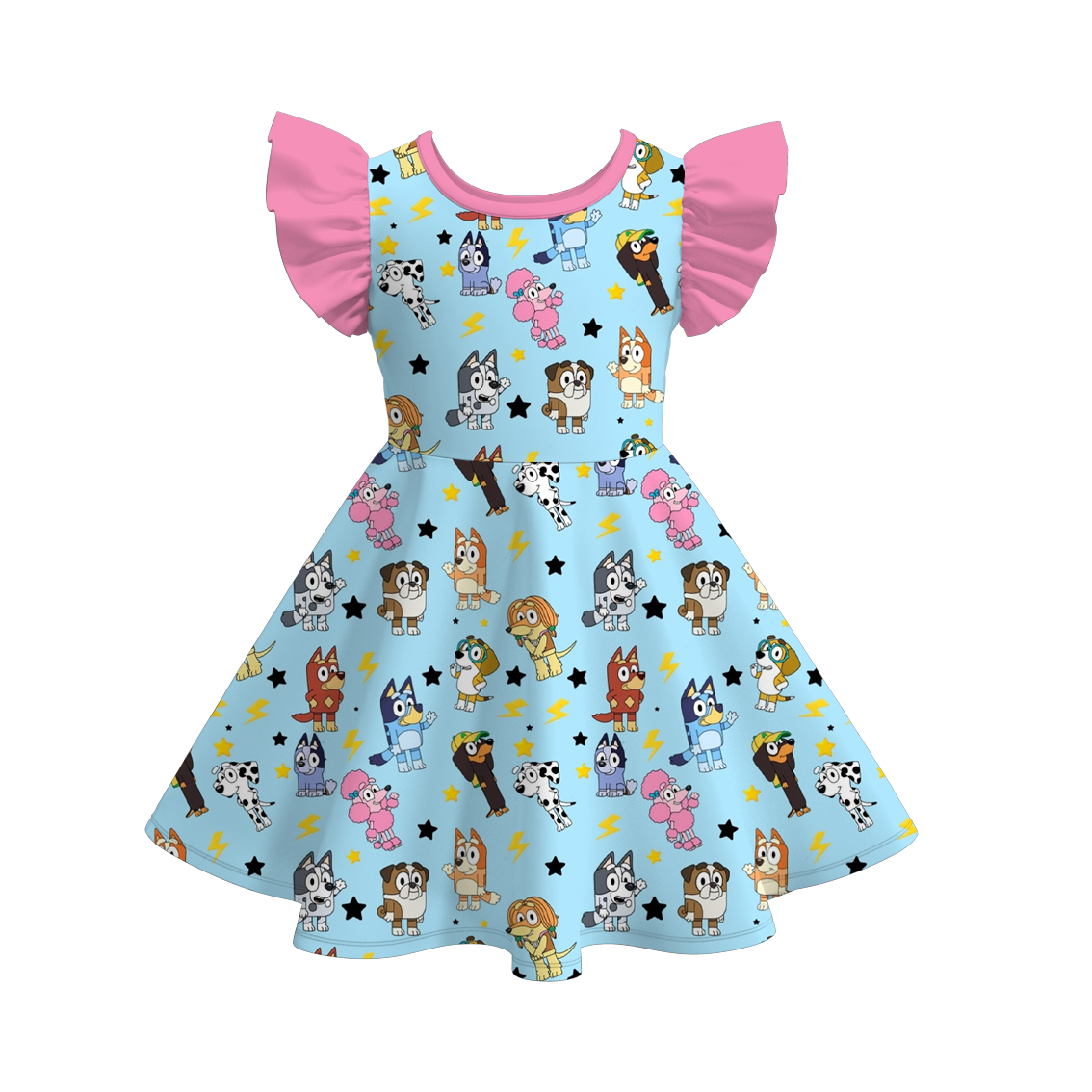 (Pre Order)Cartoon Character Ruffles Dress